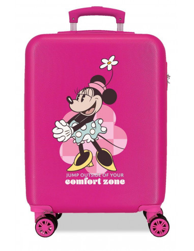 4771143 ABS SUITCASE 55CM 4W.  MINNIE CONFORT ZONE FUCHSIA